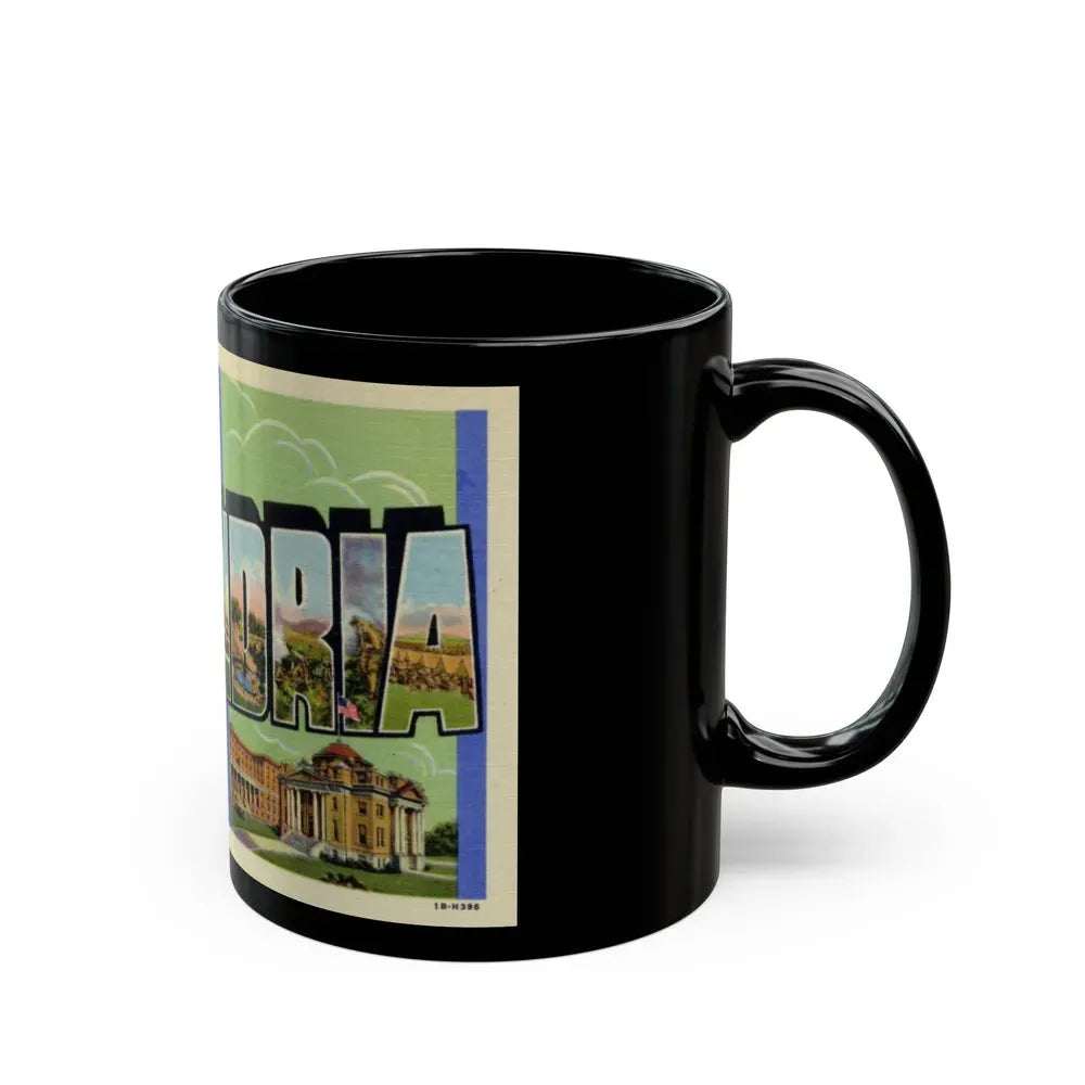 Greetings from Alexandria in the heart of Louisiana (Greeting Postcards) Black Coffee Mug - Go Mug Yourself