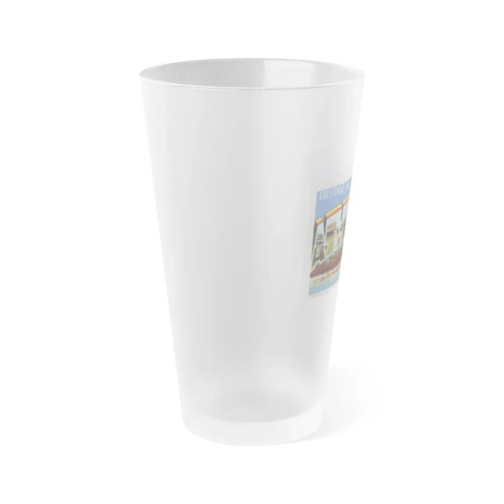 Greetings from Ashtabula Ohio (Greeting Postcards) Frosted Pint Glass 16oz - Go Mug Yourself