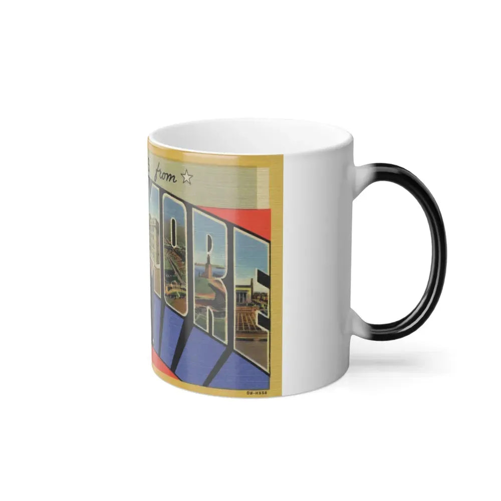 Greetings from Baltimore MD (Greeting Postcards) Color Changing Mug 11oz - Go Mug Yourself