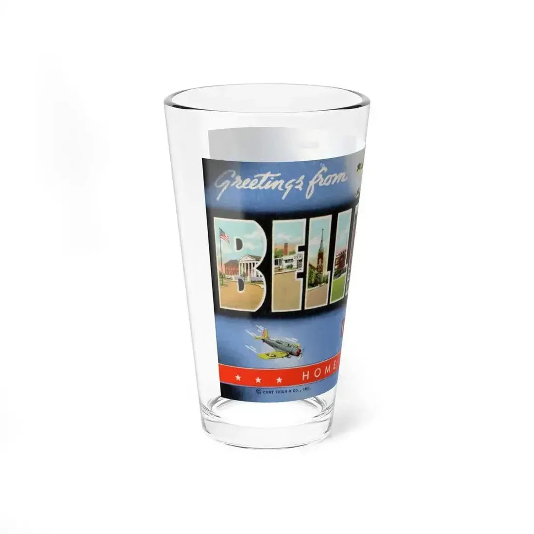 Greetings from Belleville Illinois home of Scott Field (Greeting Postcards) Pint Glass 16oz - Go Mug Yourself