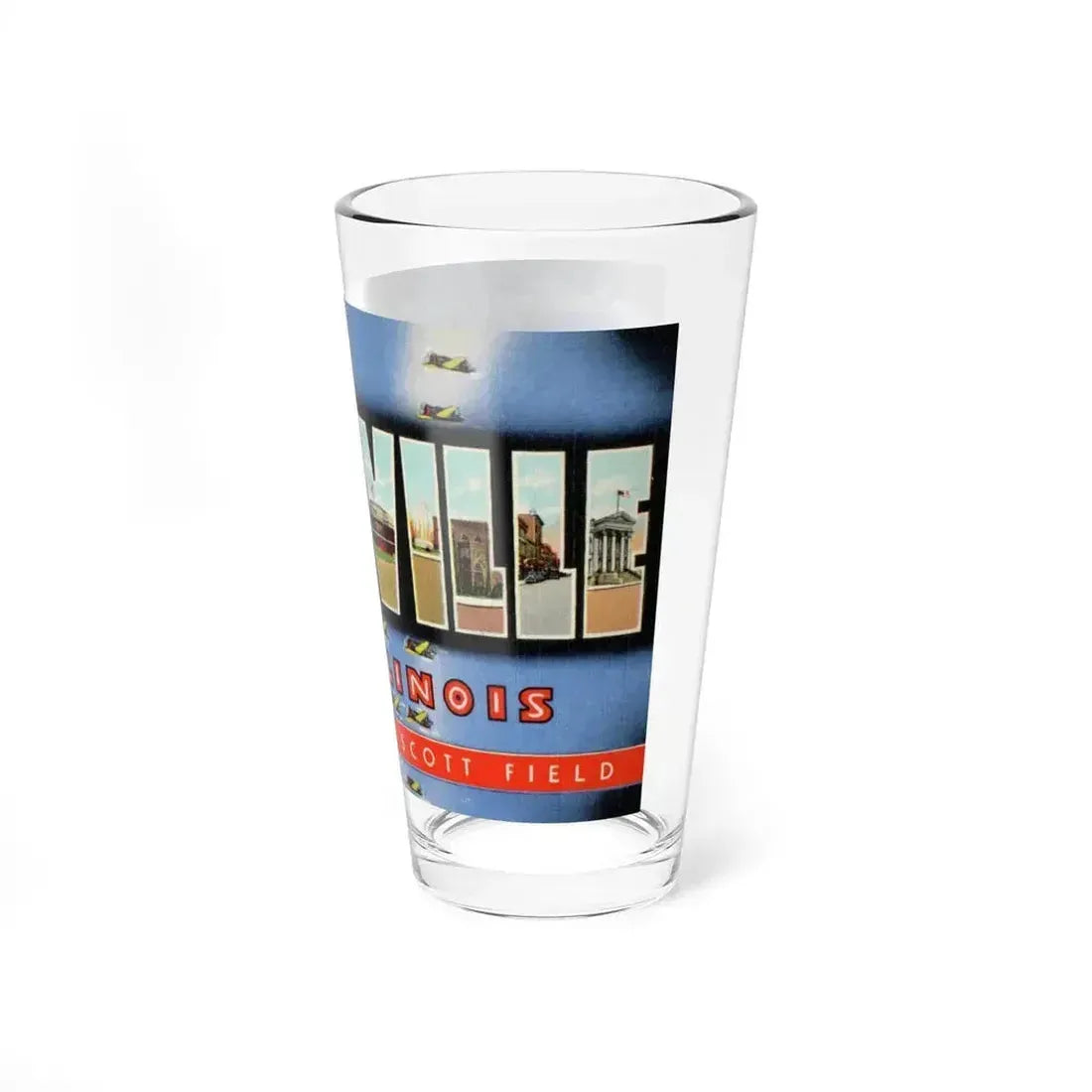 Greetings from Belleville Illinois home of Scott Field (Greeting Postcards) Pint Glass 16oz - Go Mug Yourself