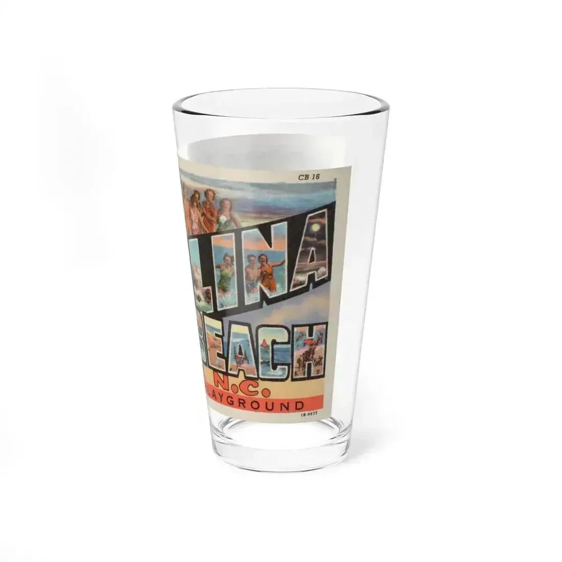 Greetings from Carolina Beach NC (Greeting Postcards) Pint Glass 16oz - Go Mug Yourself