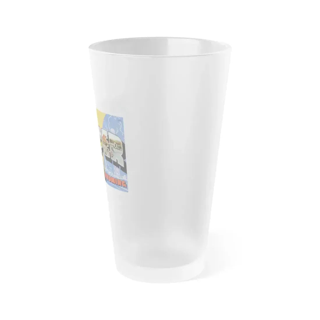 Greetings from Casper Wyoming (Greeting Postcards) Frosted Pint Glass 16oz - Go Mug Yourself