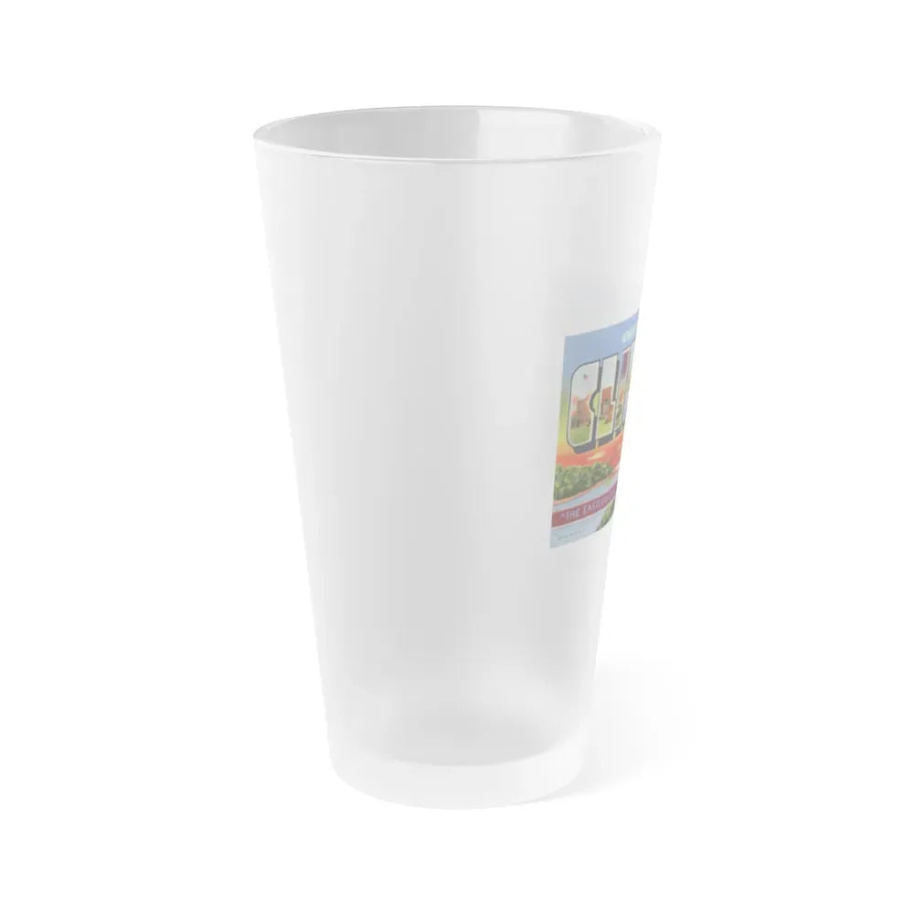 Greetings from Clinton (Greeting Postcards) Frosted Pint Glass 16oz - Go Mug Yourself