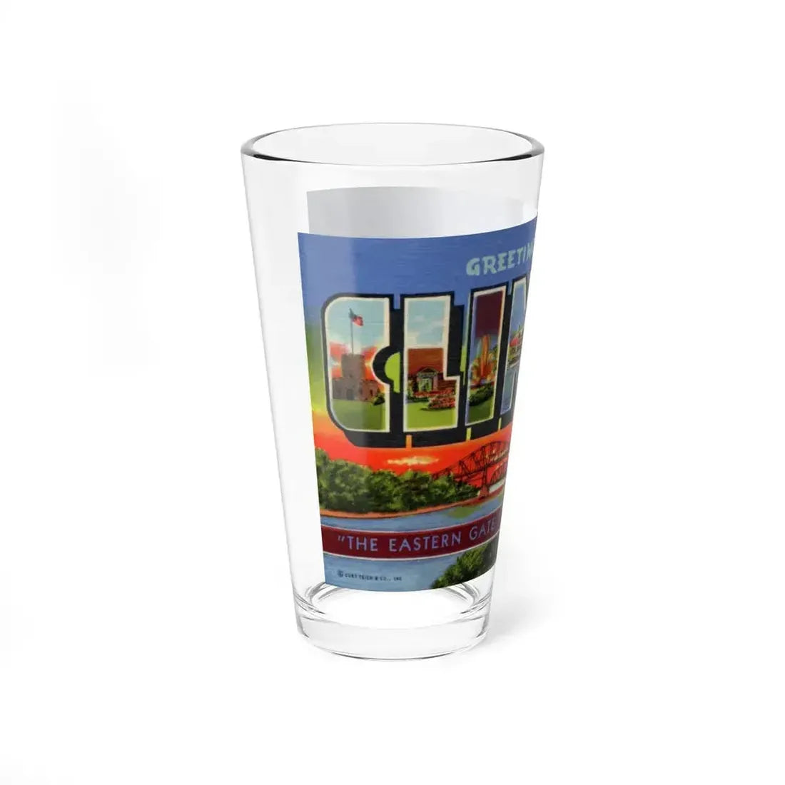 Greetings from Clinton (Greeting Postcards) Pint Glass 16oz - Go Mug Yourself