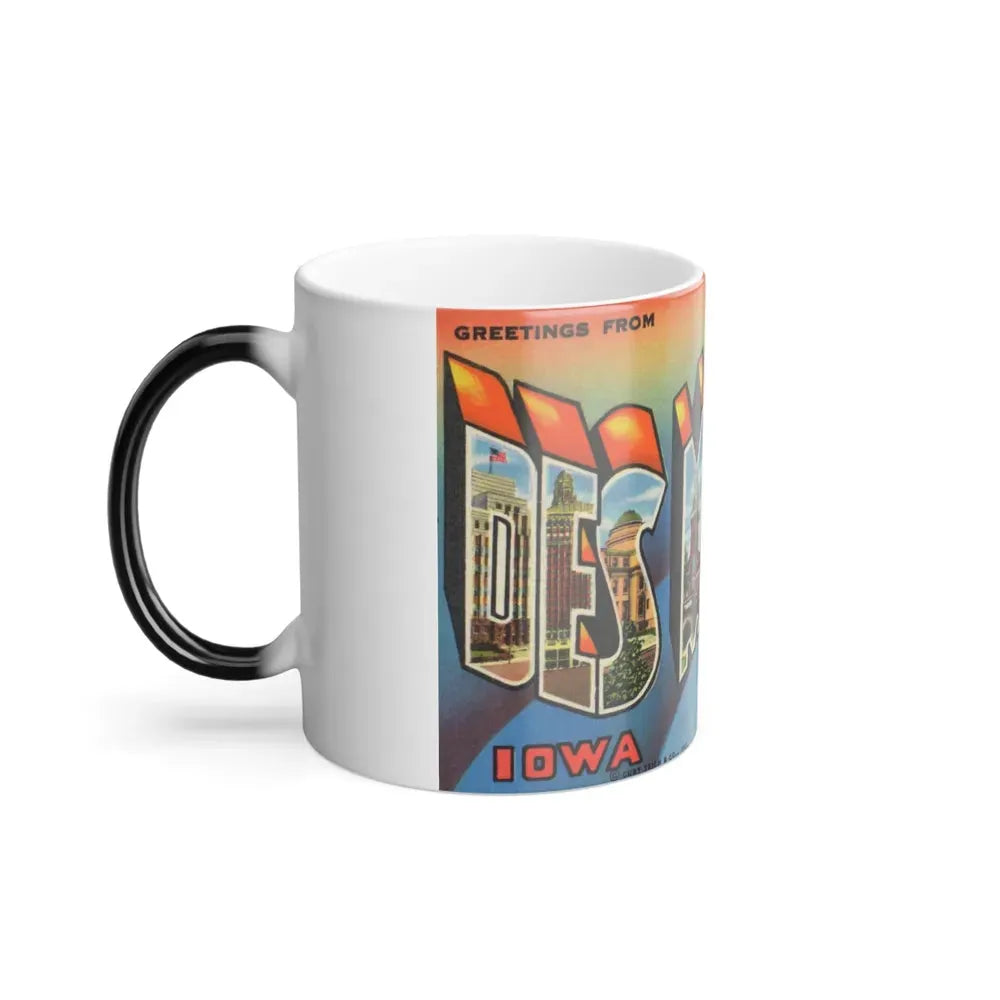 Greetings from Des Moines (Greeting Postcards) Color Changing Mug 11oz - Go Mug Yourself