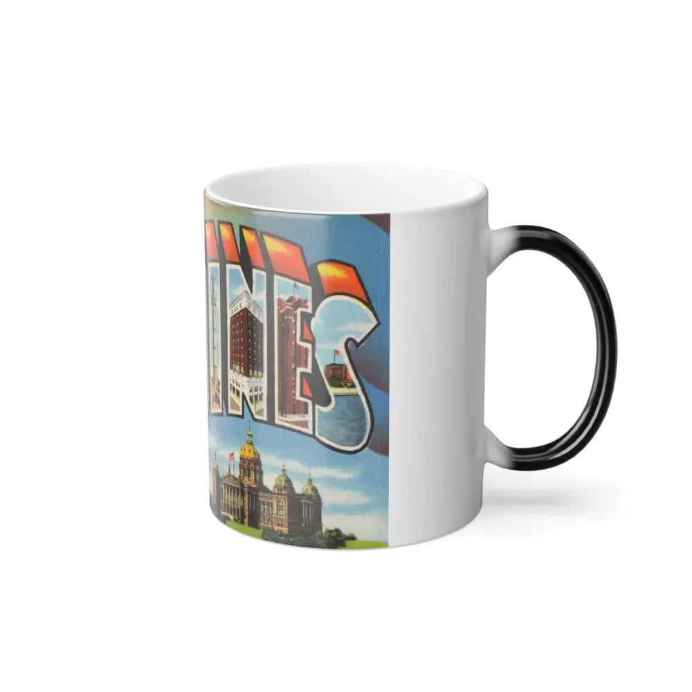 Greetings from Des Moines (Greeting Postcards) Color Changing Mug 11oz - Go Mug Yourself