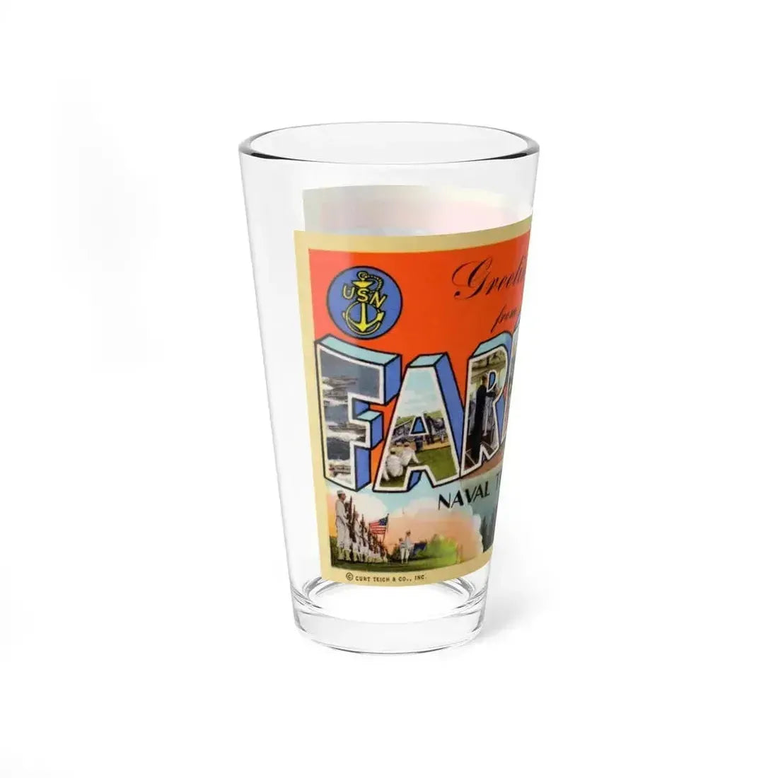 Greetings from Farragut Naval Training Station Idaho (Greeting Postcards) Pint Glass 16oz - Go Mug Yourself