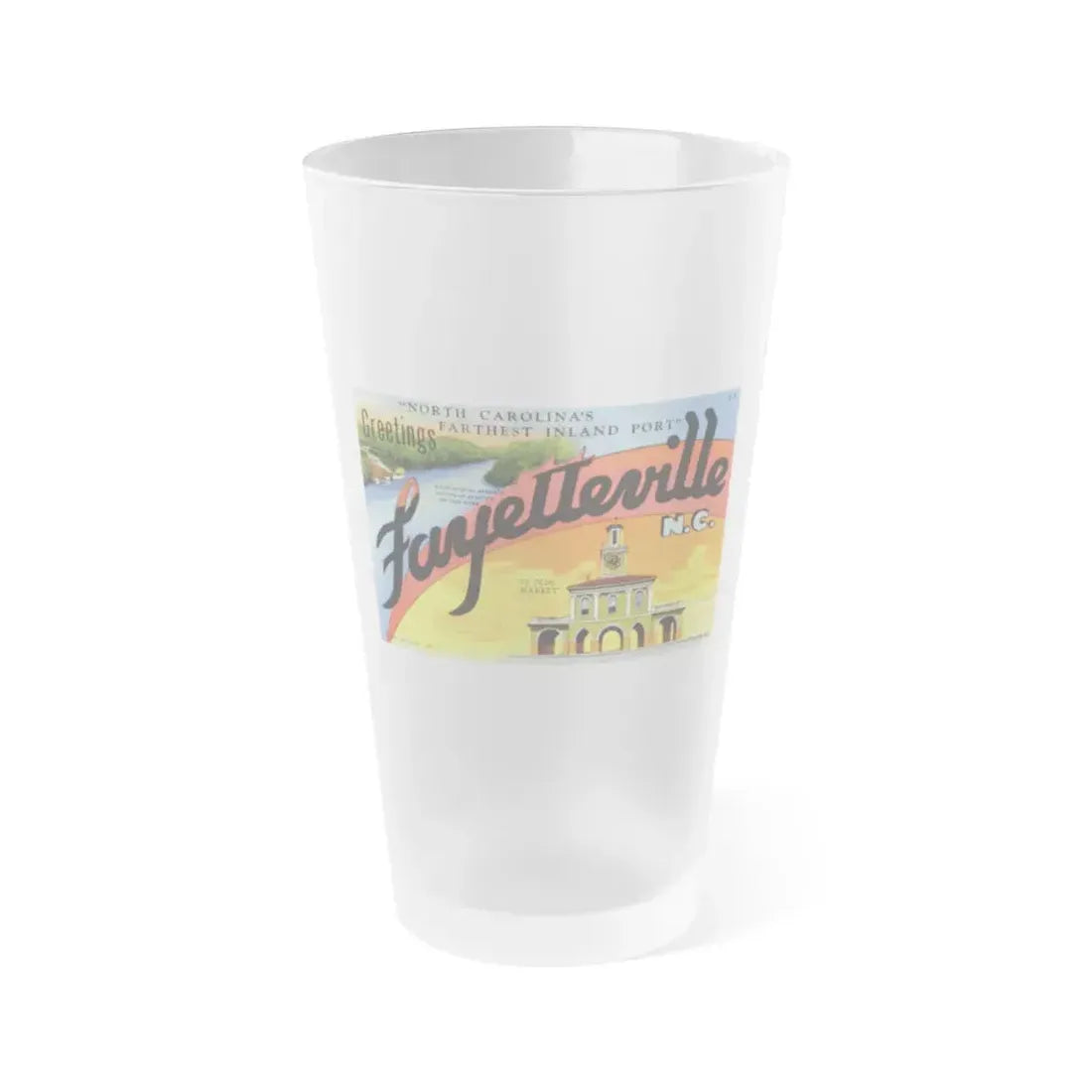 Greetings from Fayetteville N C (Greeting Postcards) Frosted Pint Glass 16oz 16oz Frosted - Go Mug Yourself