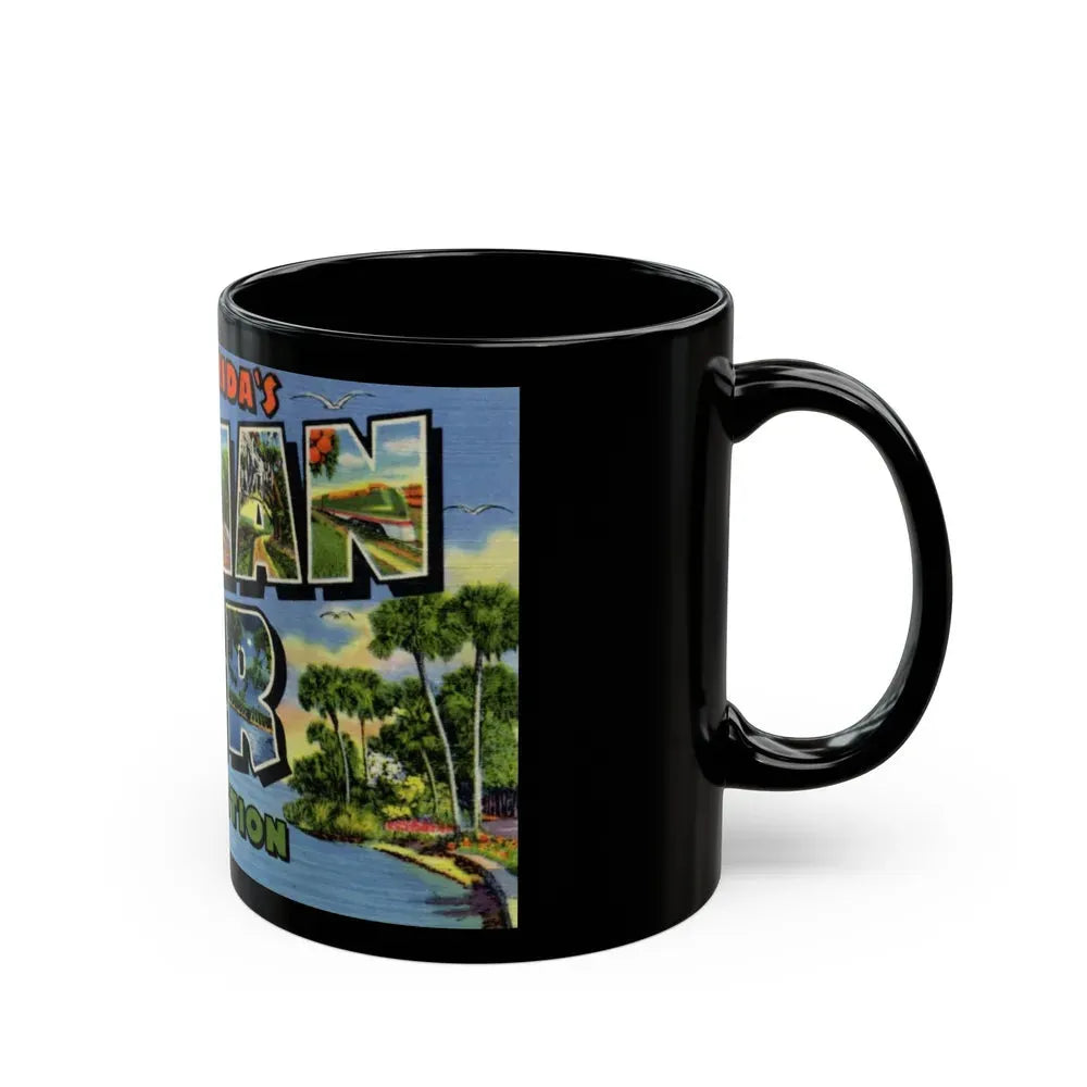 Greetings from Floridas Indian River section (Greeting Postcards) Black Coffee Mug - Go Mug Yourself