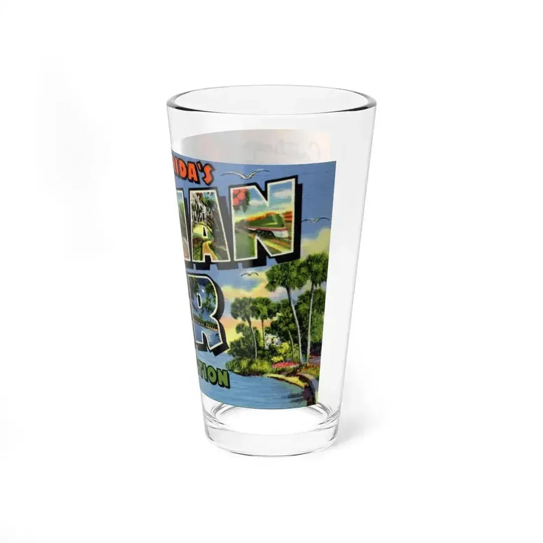 Greetings from Floridas Indian River section (Greeting Postcards) Pint Glass 16oz - Go Mug Yourself