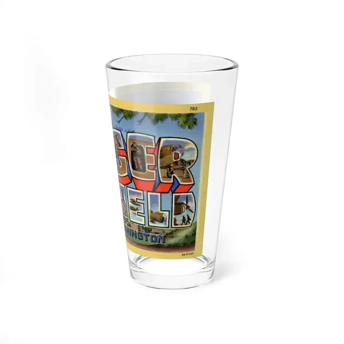 Greetings from Geiger Field Washington (Greeting Postcards) Pint Glass 16oz - Go Mug Yourself