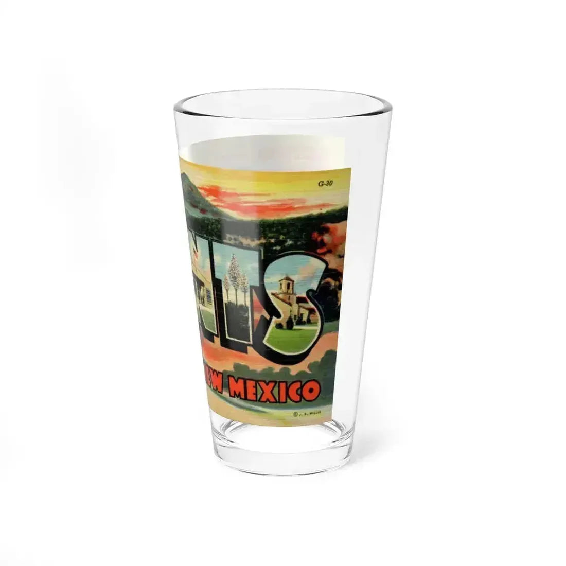 Greetings from Grants New Mexico (Greeting Postcards) Pint Glass 16oz - Go Mug Yourself