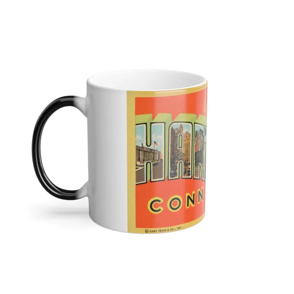Greetings from Hartford Conn (Greeting Postcards) Color Changing Mug 11oz - Go Mug Yourself