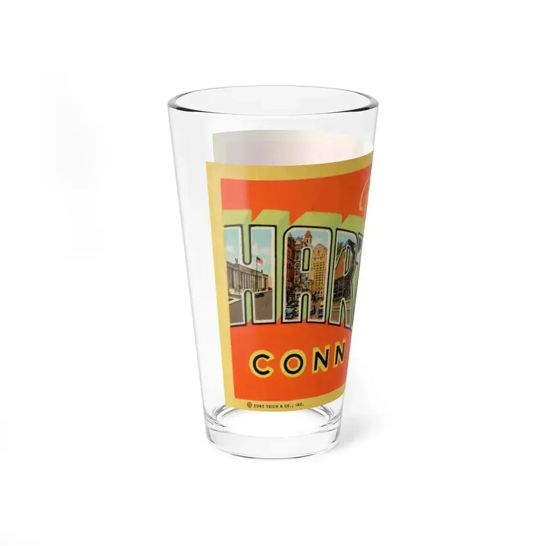Greetings from Hartford Conn (Greeting Postcards) Pint Glass 16oz - Go Mug Yourself