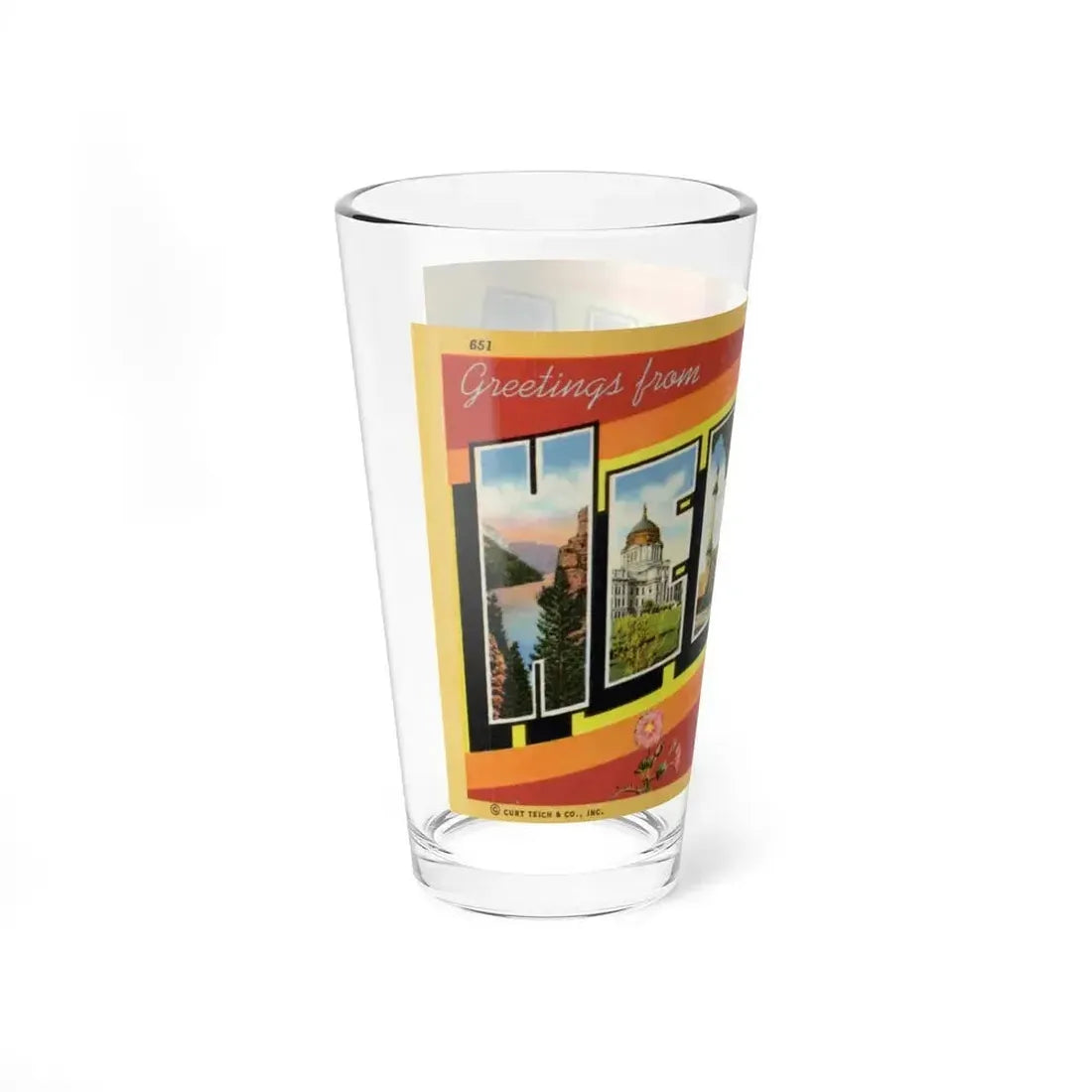Greetings from Helena (Greeting Postcards) Pint Glass 16oz - Go Mug Yourself