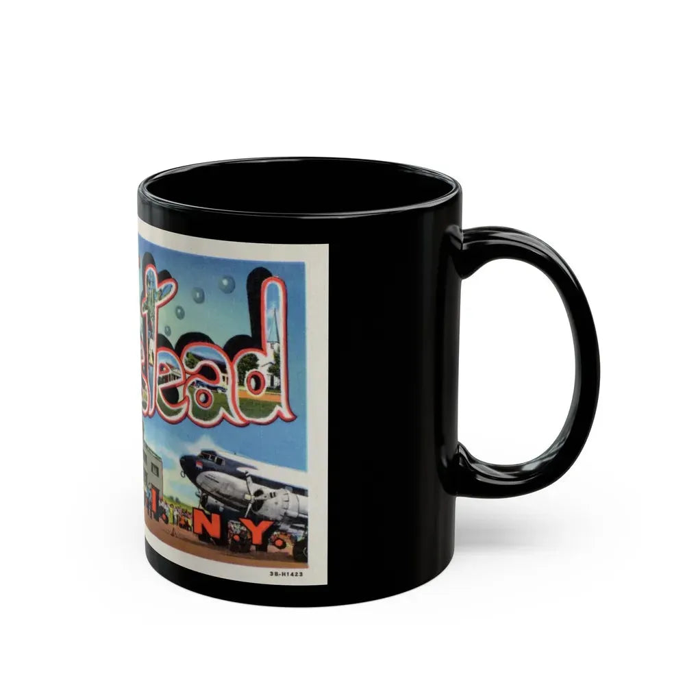 Greetings from Hempstead (Greeting Postcards) Black Coffee Mug - Go Mug Yourself