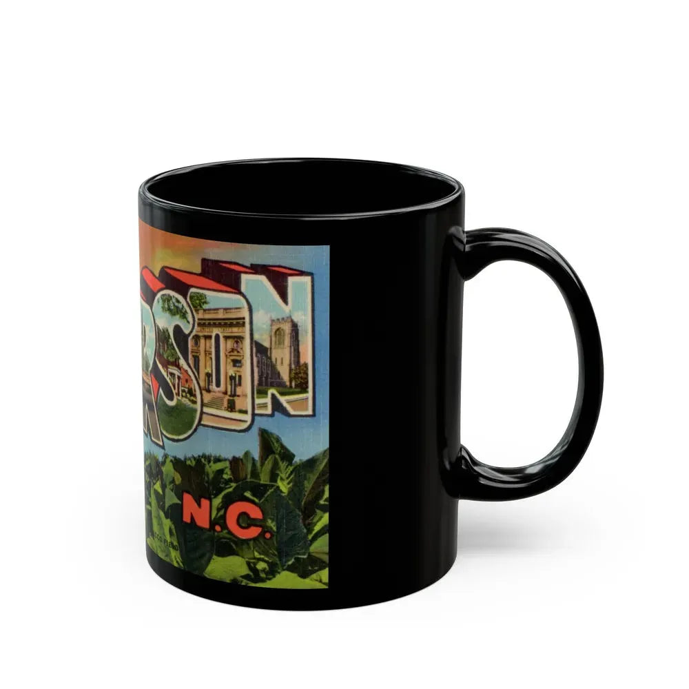 Greetings from Henderson N C (Greeting Postcards) Black Coffee Mug - Go Mug Yourself