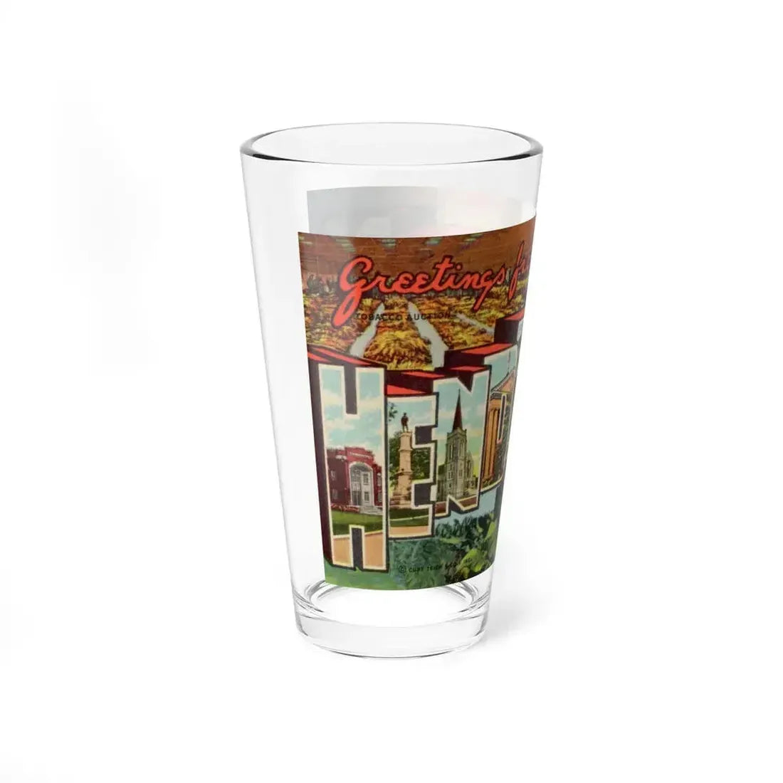 Greetings from Henderson N C (Greeting Postcards) Pint Glass 16oz - Go Mug Yourself