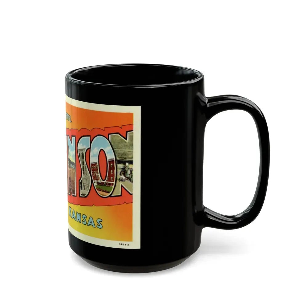Greetings from Hutchinson Kansas (Greeting Postcards) Black Coffee Mug - Go Mug Yourself