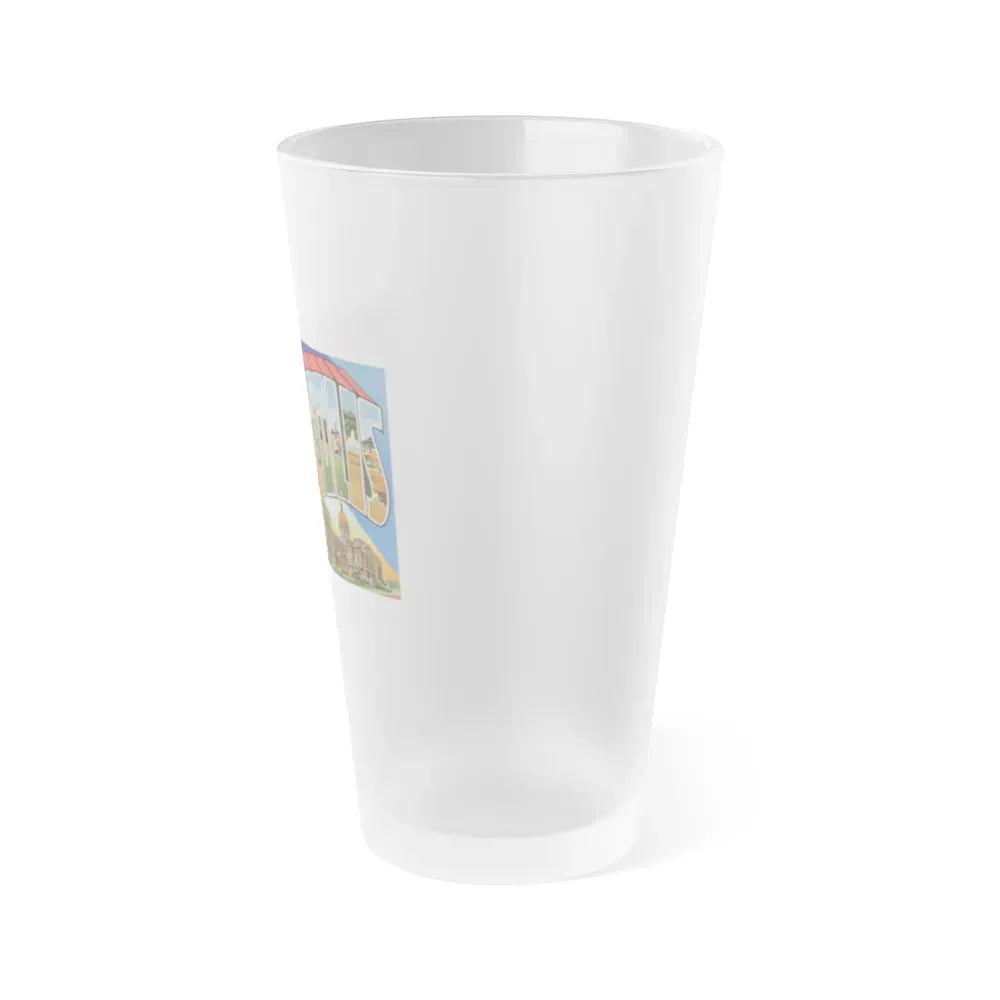 Greetings From Indianapolis (Greeting Postcards) Frosted Pint Glass 16oz - Go Mug Yourself