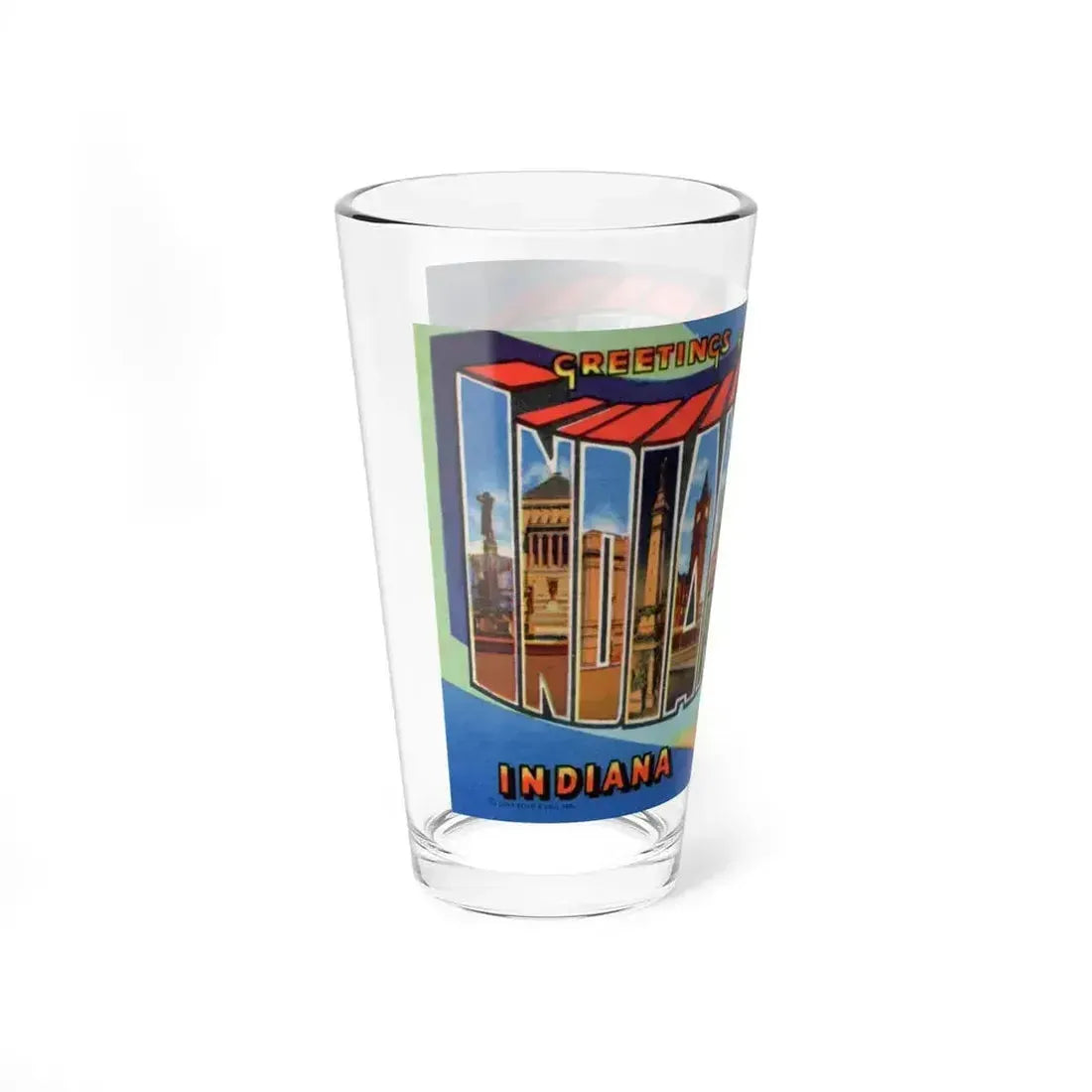 Greetings From Indianapolis (Greeting Postcards) Pint Glass 16oz - Go Mug Yourself
