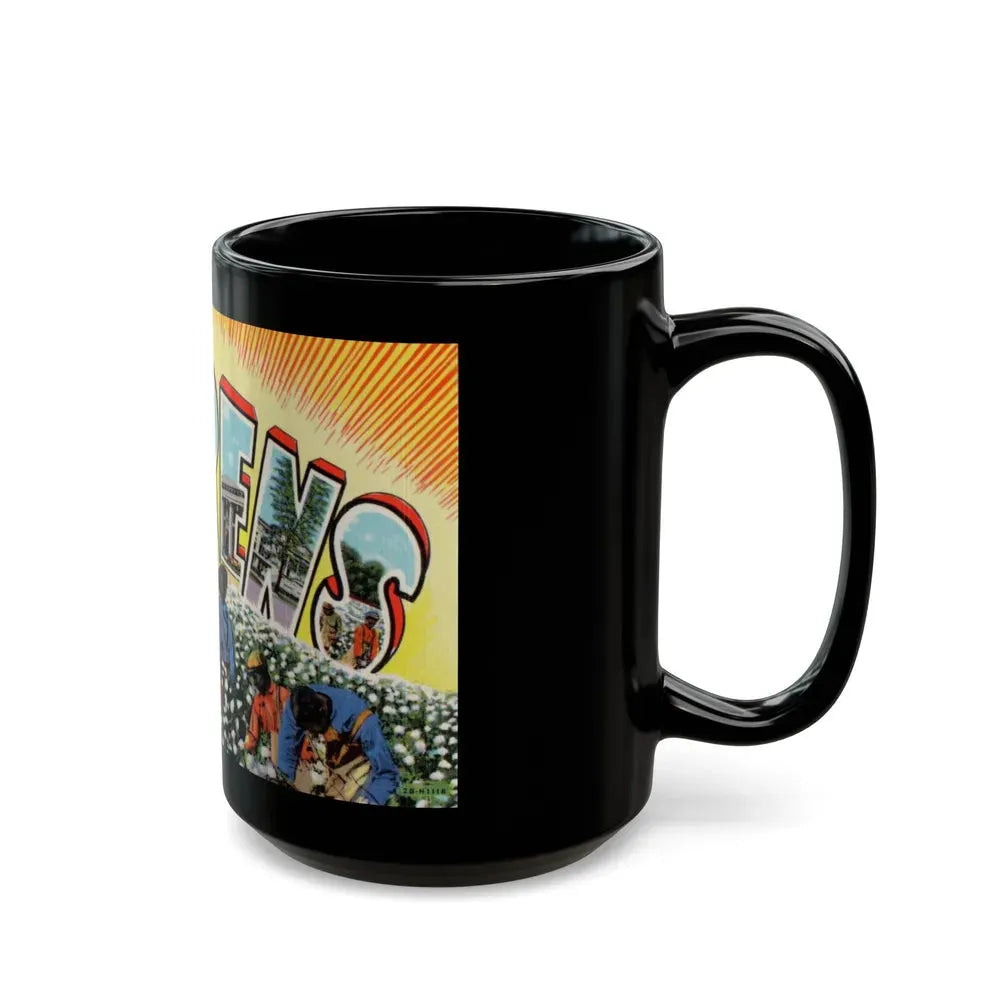 Greetings from Laurens South Carolina (Greeting Postcards) Black Coffee Mug - Go Mug Yourself
