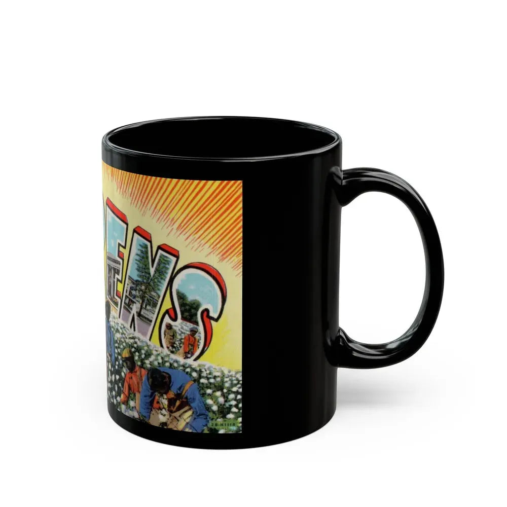 Greetings from Laurens South Carolina (Greeting Postcards) Black Coffee Mug - Go Mug Yourself