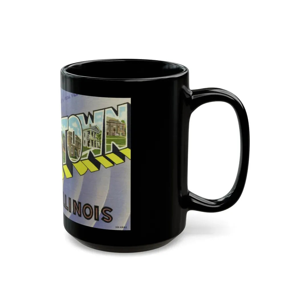 Greetings from Lewistown Illinois (Greeting Postcards) Black Coffee Mug - Go Mug Yourself