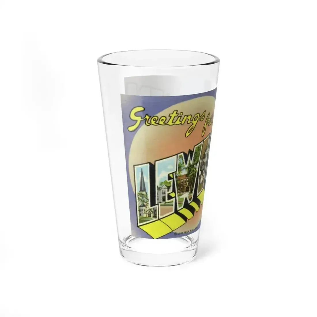 Greetings from Lewistown Illinois (Greeting Postcards) Pint Glass 16oz - Go Mug Yourself