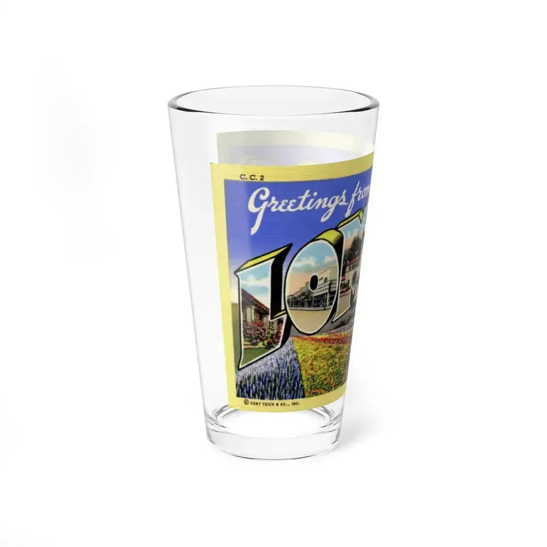 Greetings from Lompoc California (Greeting Postcards) Pint Glass 16oz - Go Mug Yourself