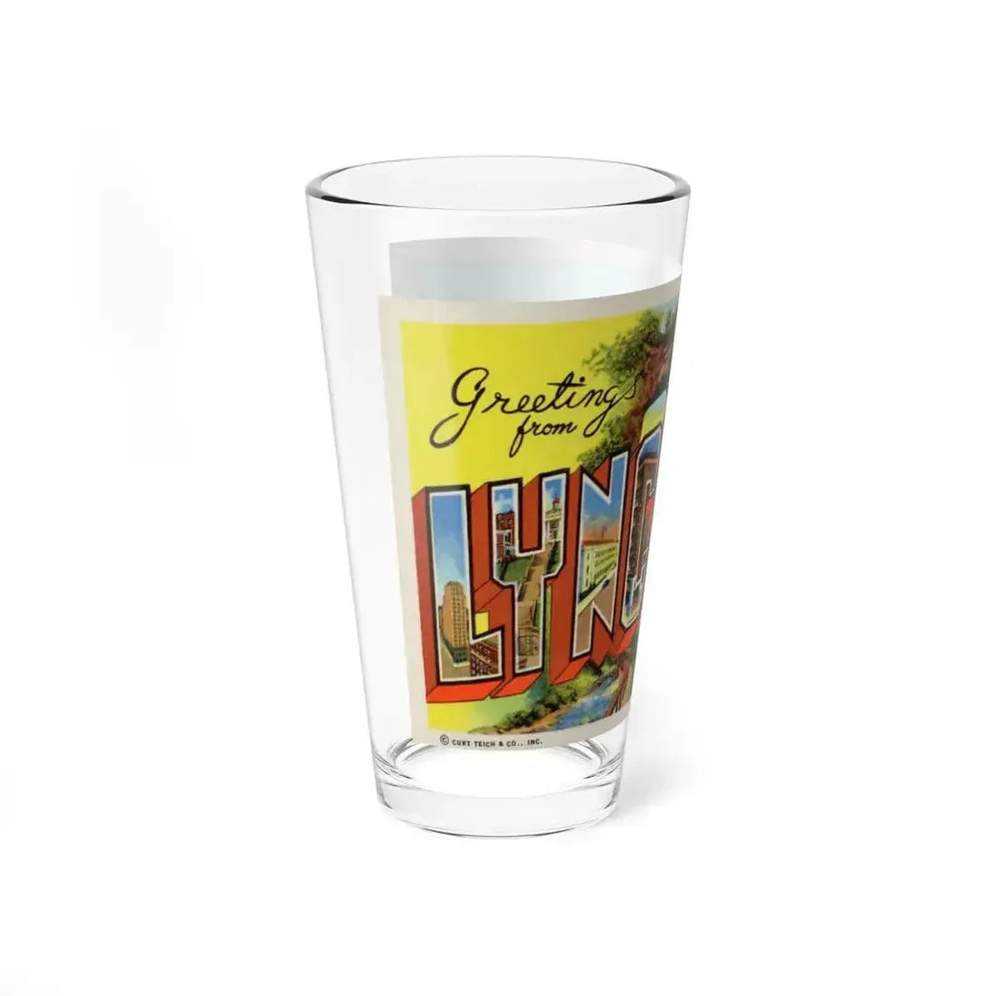 Greetings From Lynchburg VA (Greeting Postcards) Pint Glass 16oz - Go Mug Yourself