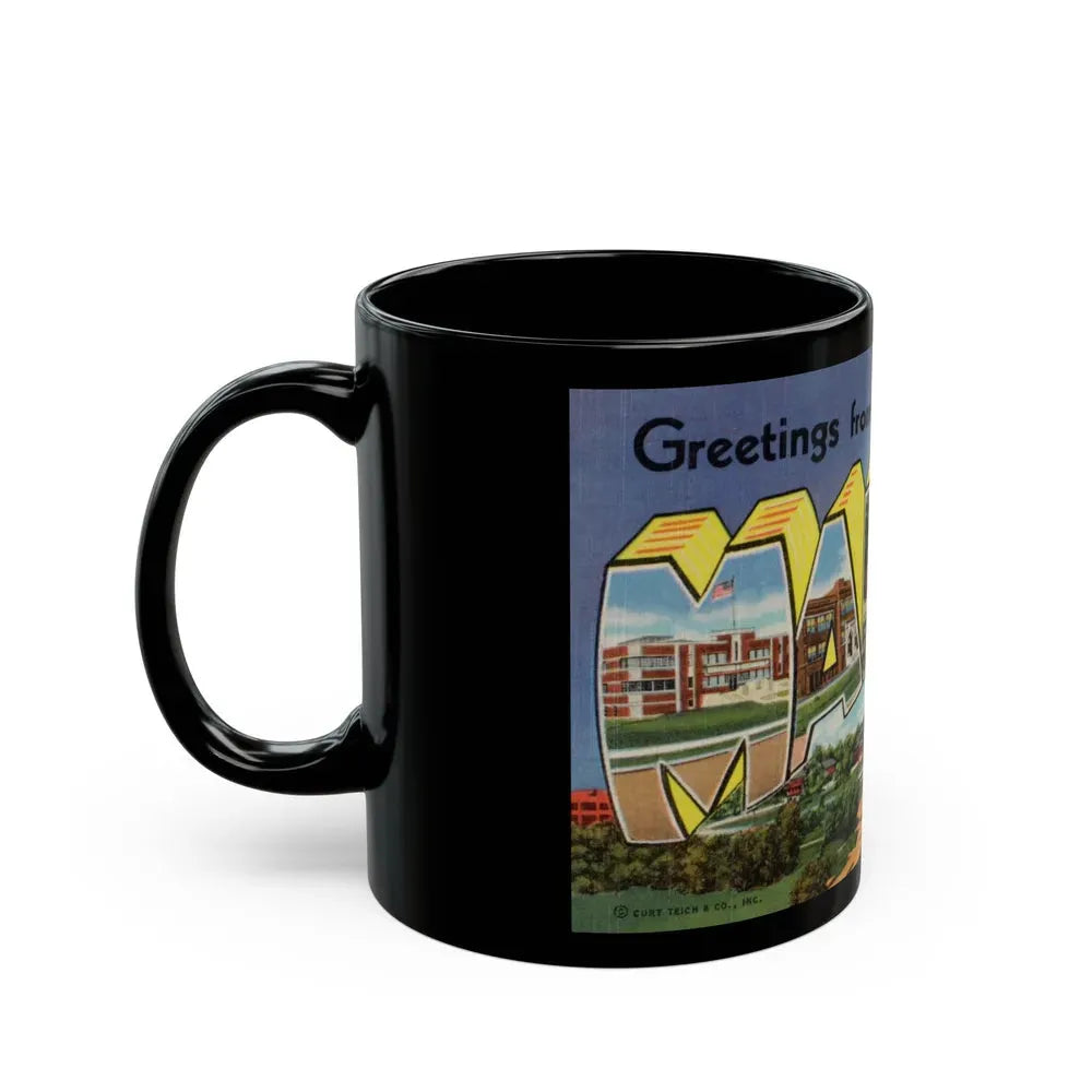Greetings from Marion Indiana (Greeting Postcards) Black Coffee Mug - Go Mug Yourself