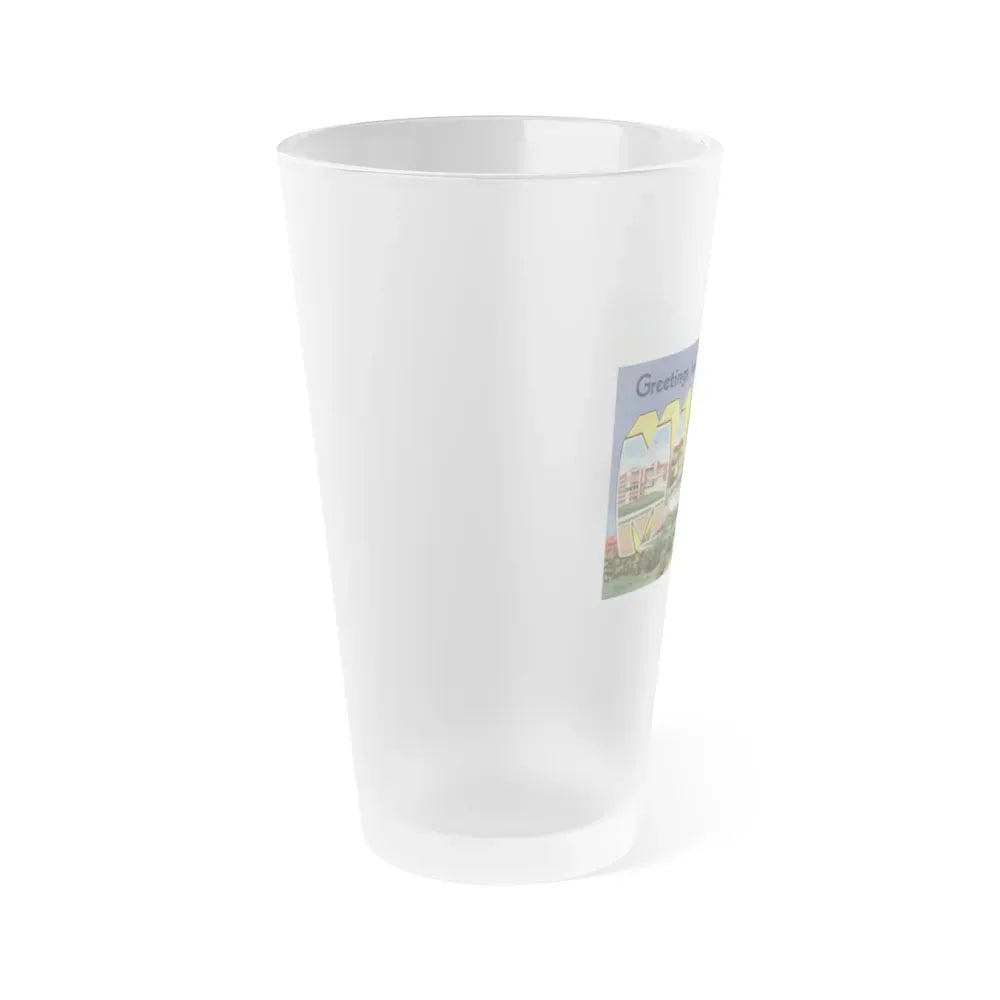 Greetings from Marion Indiana (Greeting Postcards) Frosted Pint Glass 16oz - Go Mug Yourself