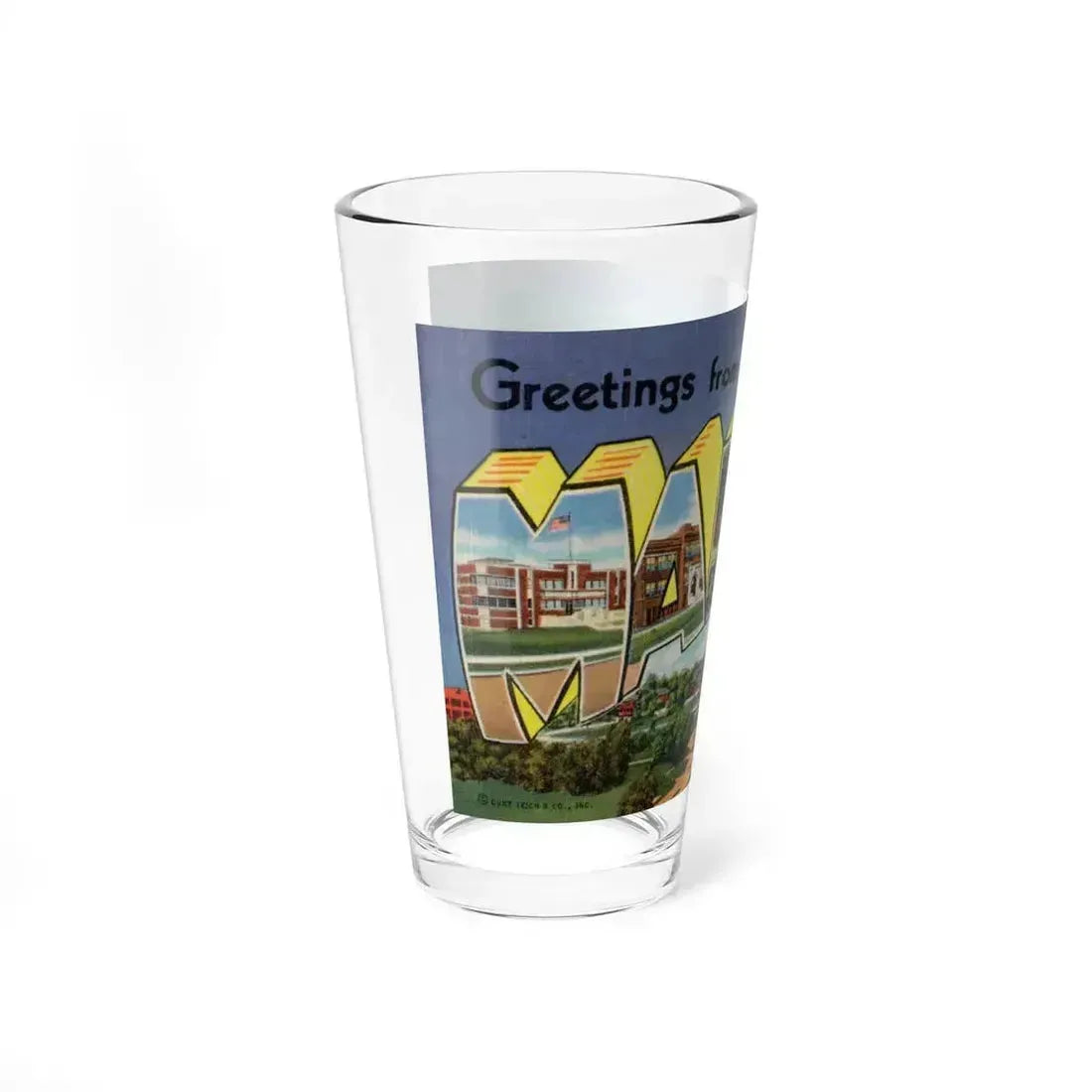 Greetings from Marion Indiana (Greeting Postcards) Pint Glass 16oz - Go Mug Yourself