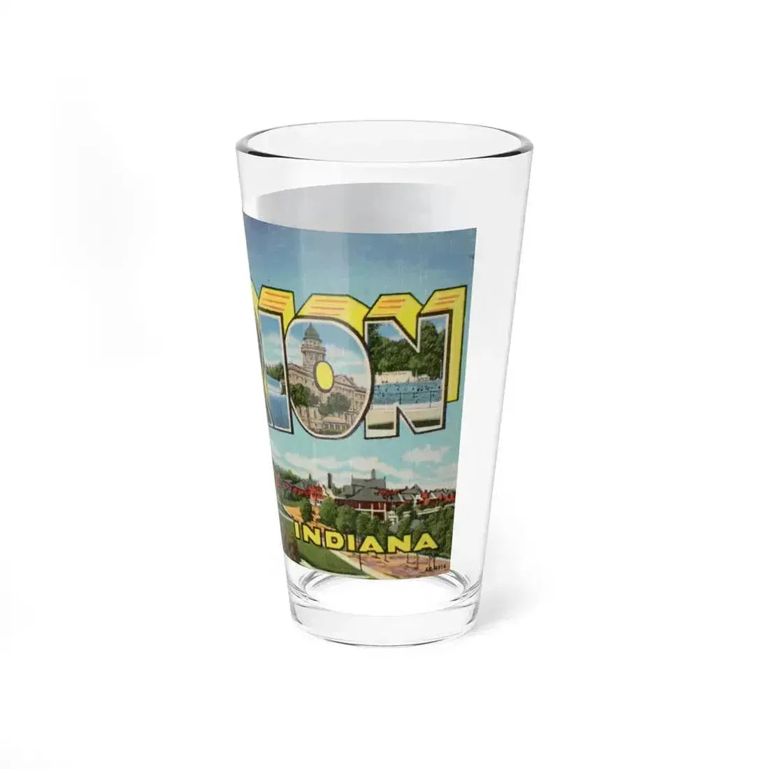 Greetings from Marion Indiana (Greeting Postcards) Pint Glass 16oz - Go Mug Yourself