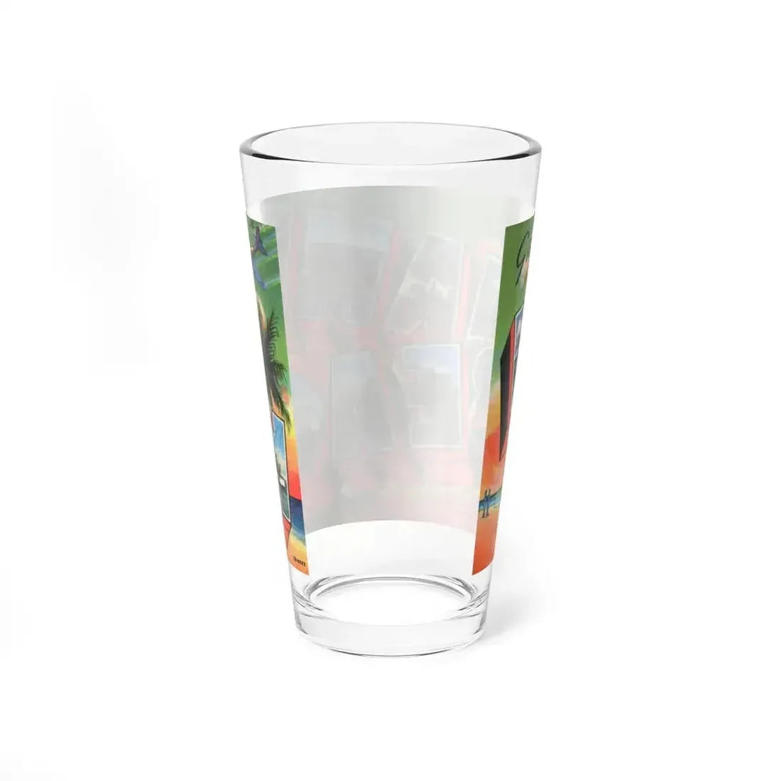 Greetings from Miami Beach Fla (Greeting Postcards) Pint Glass 16oz - Go Mug Yourself