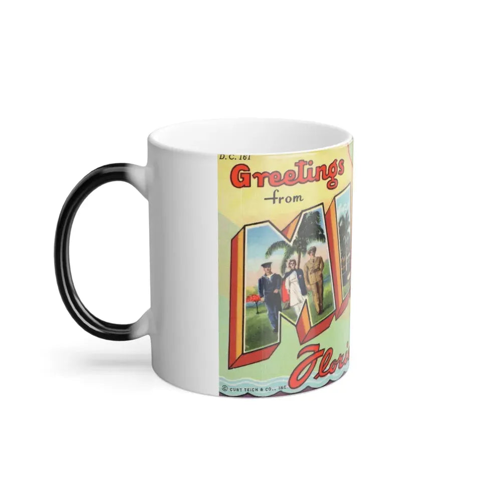 Greetings from Miami Florida (Greeting Postcards) Color Changing Mug 11oz - Go Mug Yourself