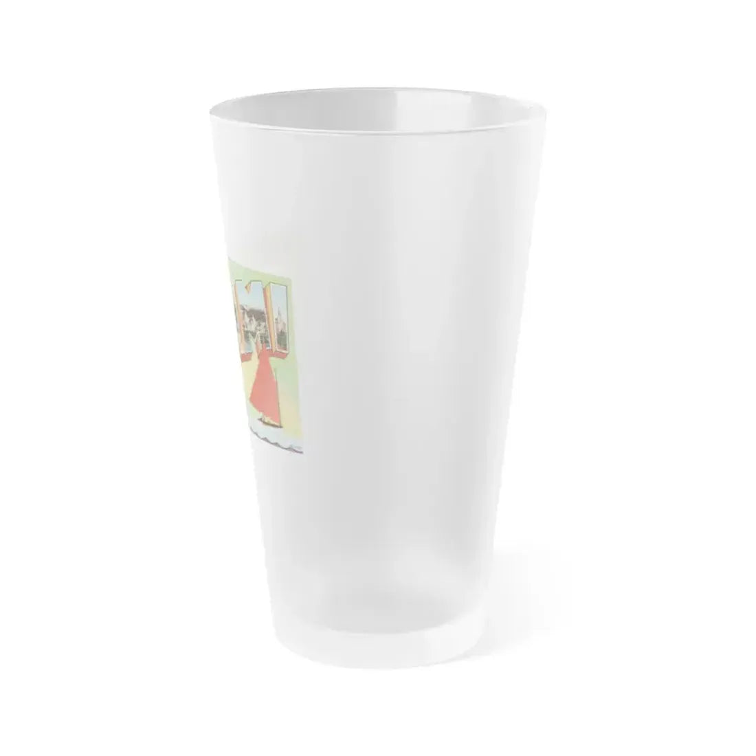 Greetings from Miami Florida (Greeting Postcards) Frosted Pint Glass 16oz - Go Mug Yourself