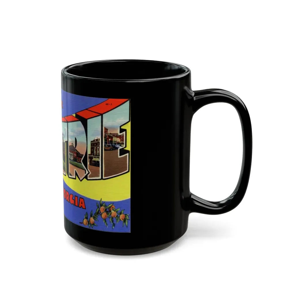 Greetings from Moultrie Georgia (Greeting Postcards) Black Coffee Mug - Go Mug Yourself