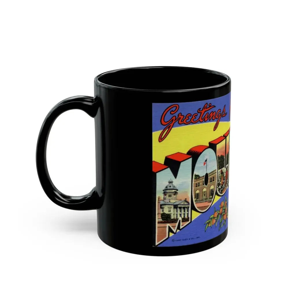 Greetings from Moultrie Georgia (Greeting Postcards) Black Coffee Mug - Go Mug Yourself