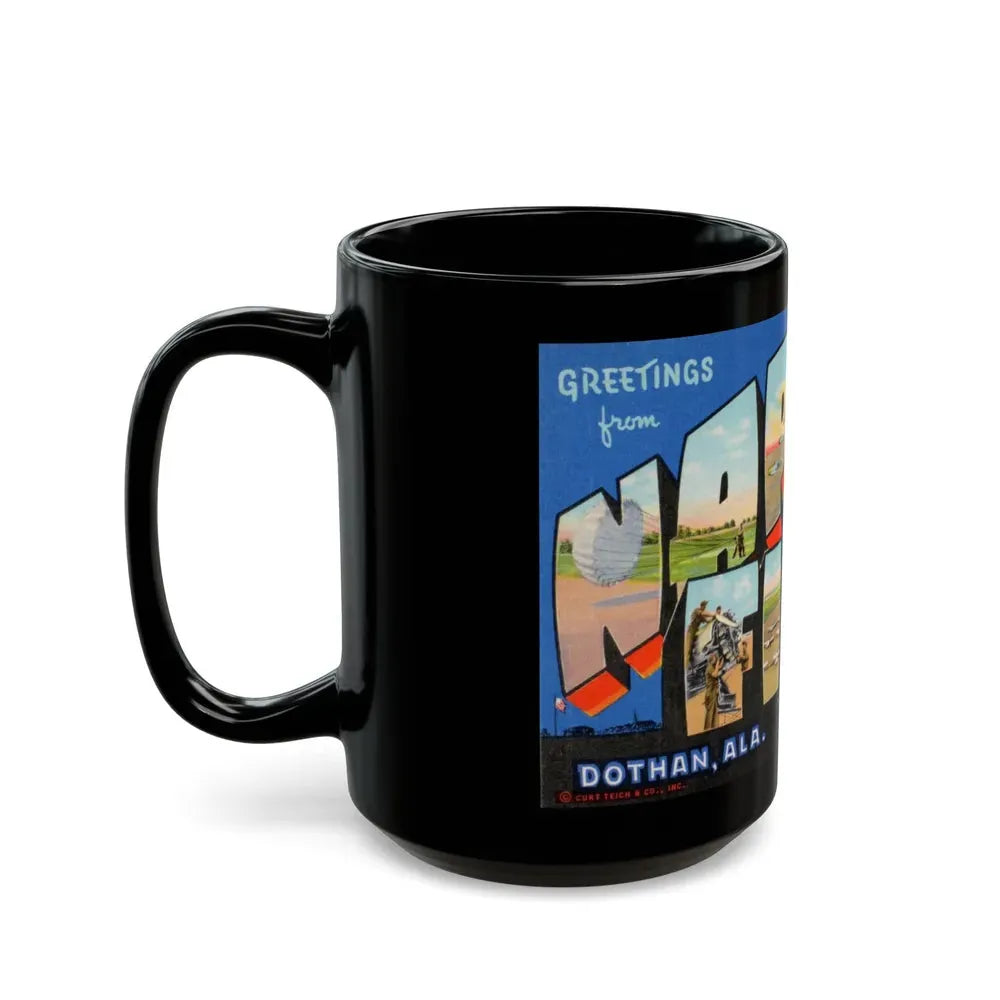 Greetings from Napier Field (Greeting Postcards) Black Coffee Mug - Go Mug Yourself
