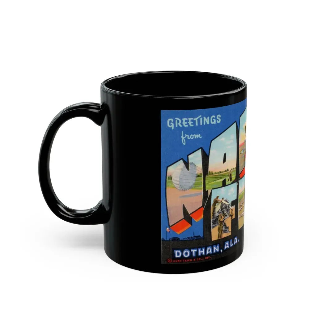 Greetings from Napier Field (Greeting Postcards) Black Coffee Mug - Go Mug Yourself