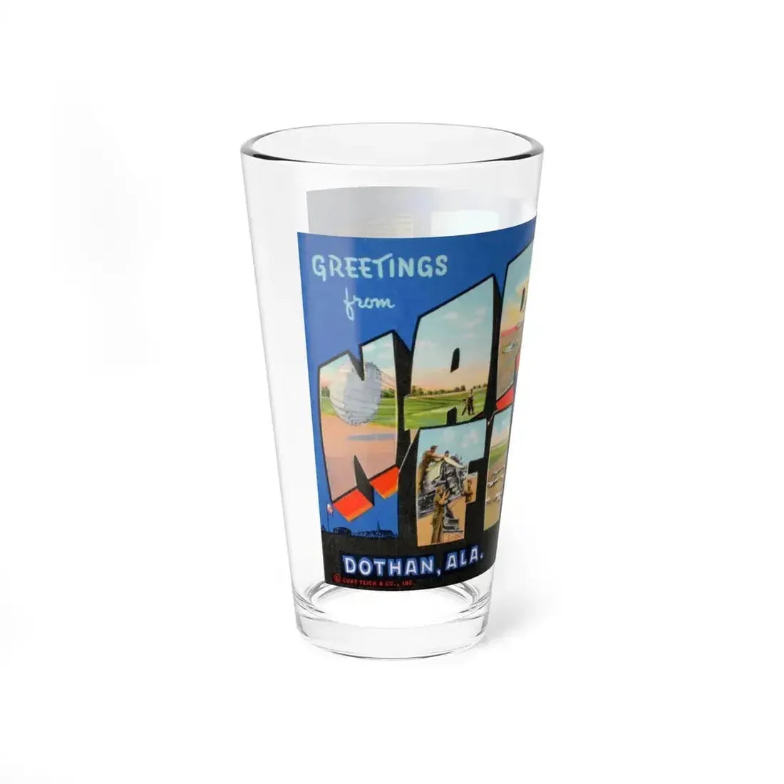 Greetings from Napier Field (Greeting Postcards) Pint Glass 16oz - Go Mug Yourself