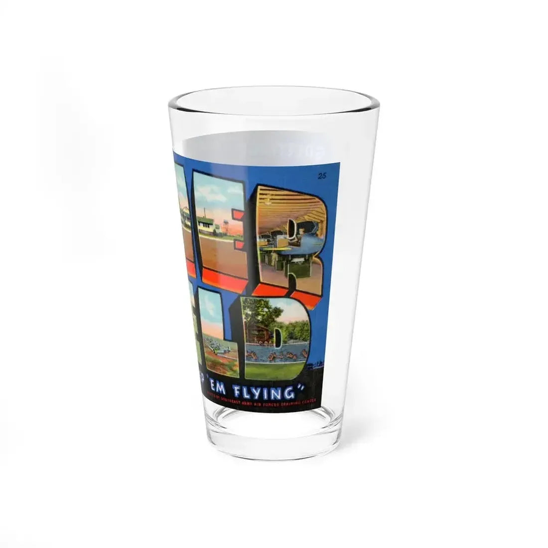 Greetings from Napier Field (Greeting Postcards) Pint Glass 16oz - Go Mug Yourself