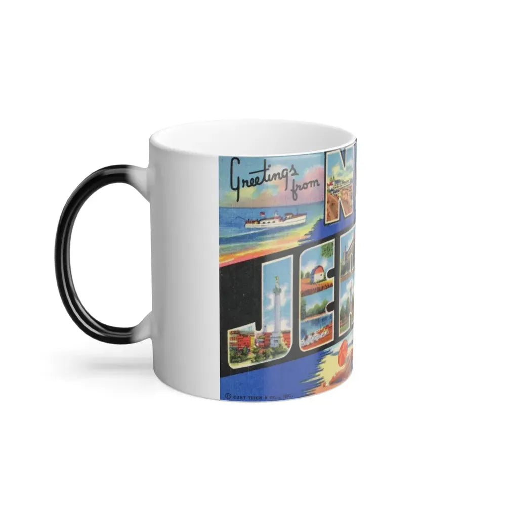 Greetings from New Jersey (Greeting Postcards) Color Changing Mug 11oz - Go Mug Yourself