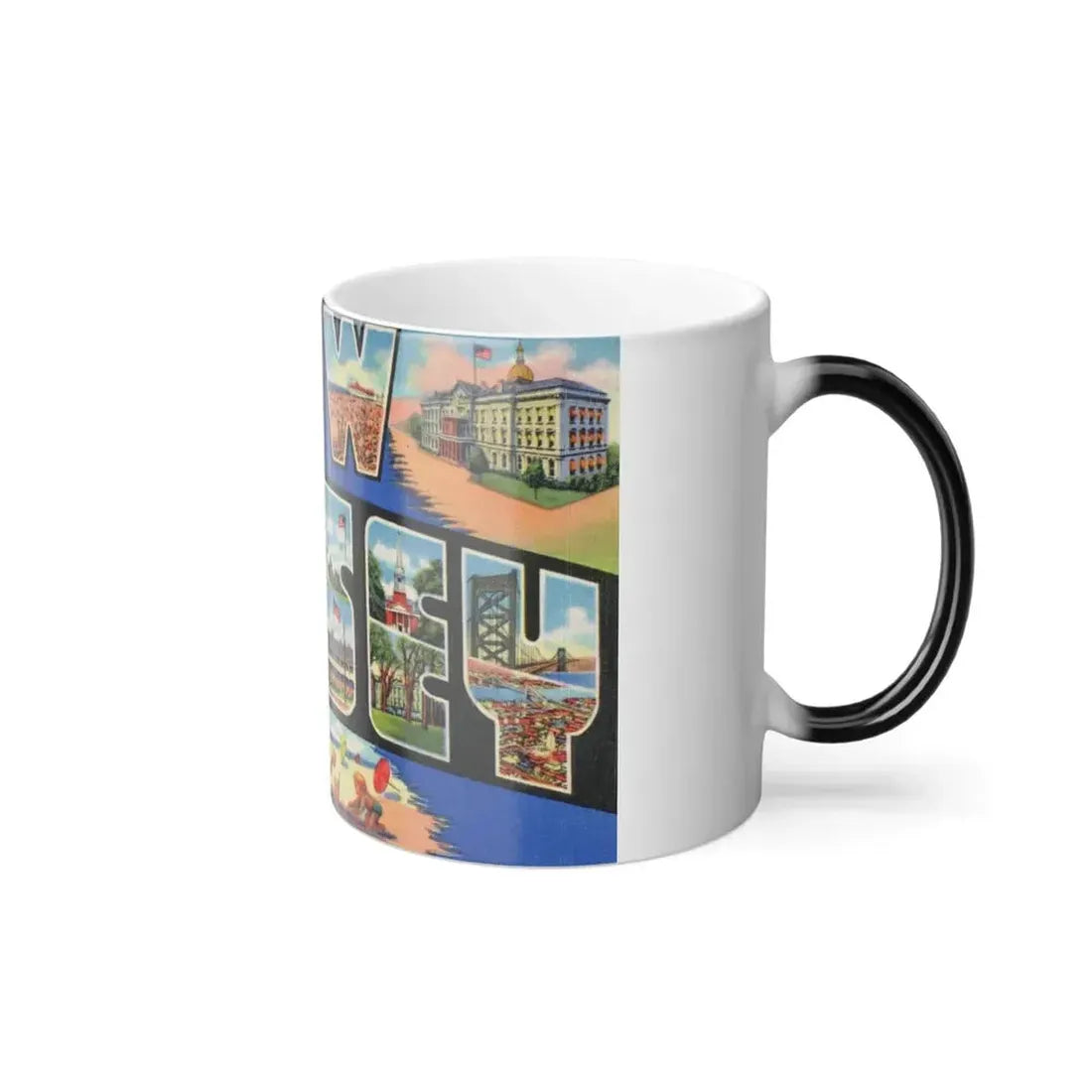 Greetings from New Jersey (Greeting Postcards) Color Changing Mug 11oz - Go Mug Yourself