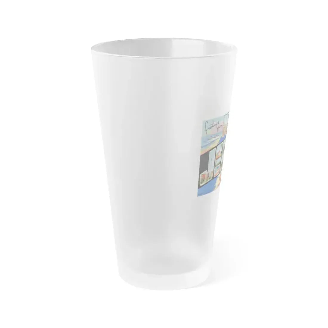 Greetings from New Jersey (Greeting Postcards) Frosted Pint Glass 16oz - Go Mug Yourself