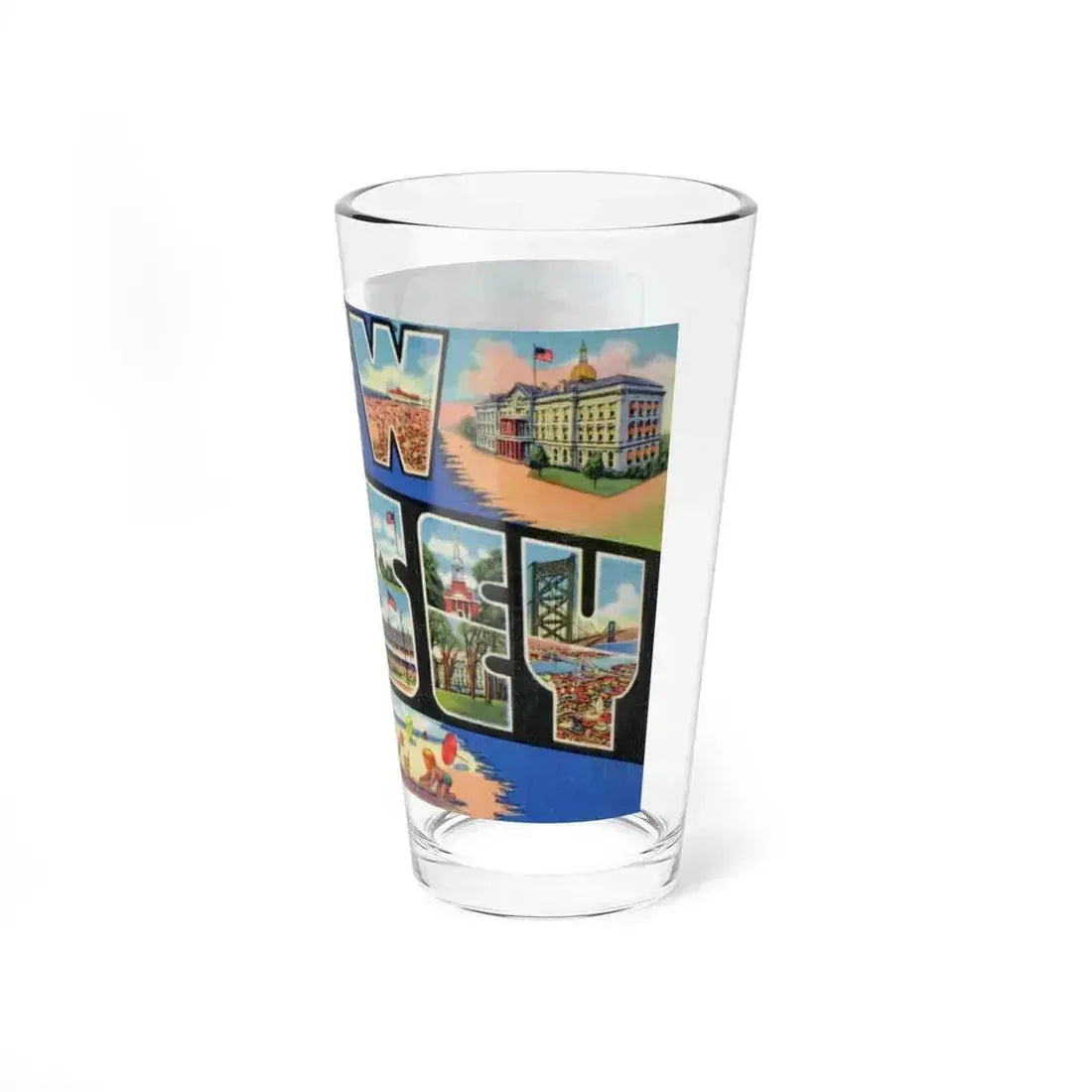 Greetings from New Jersey (Greeting Postcards) Pint Glass 16oz - Go Mug Yourself