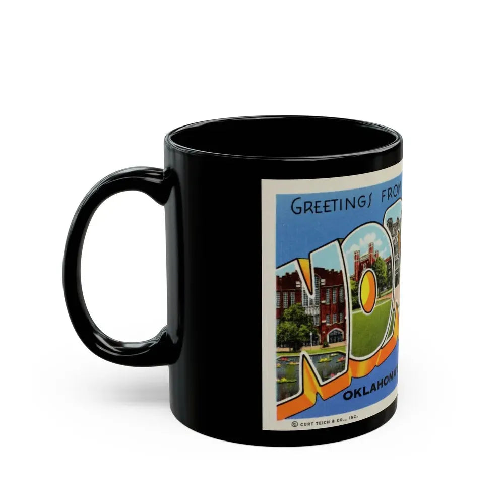 Greetings from Norman Oklahomas Naval Center (Greeting Postcards) Black Coffee Mug - Go Mug Yourself